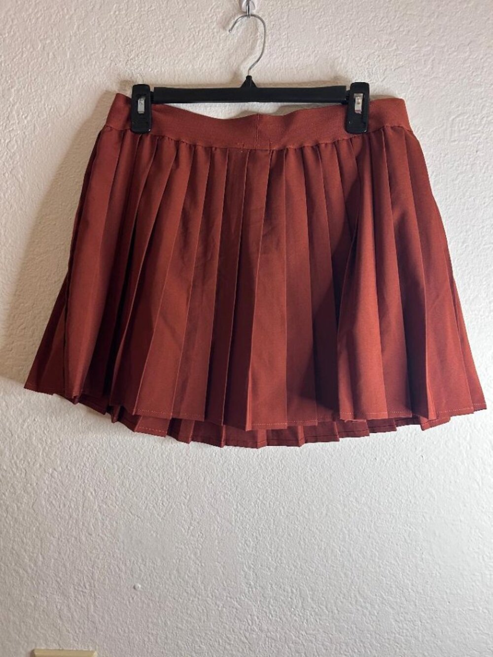Rust Orange Pleated Mini Skort Rue 21 Size XL